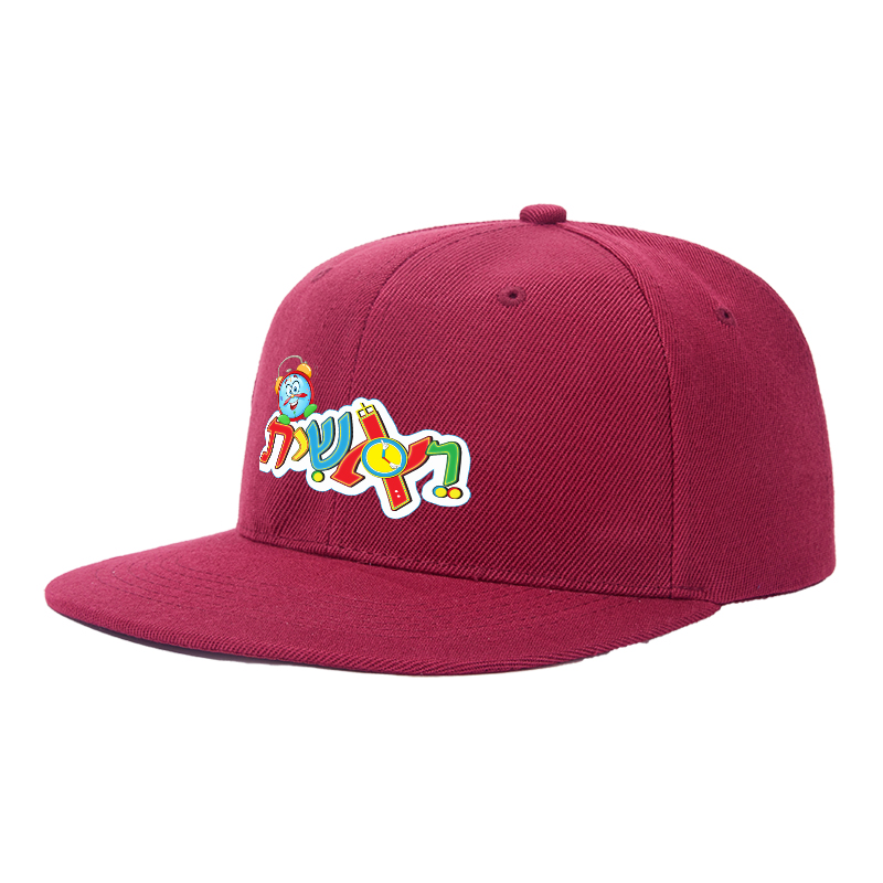 Flat Brim Baseball Cap Clock Face Cartoon Print Streetwear Underground Skate Style for Basketball Court Skate Park Urban Scene Skaters Rappers Streetwear Enthusiasts