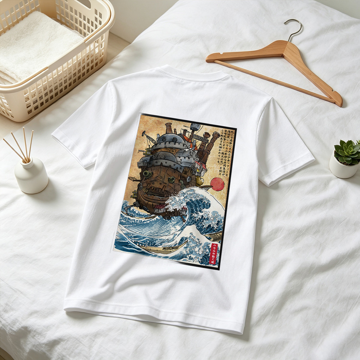 Howl's Moving Castle and the Great Wave - Tee