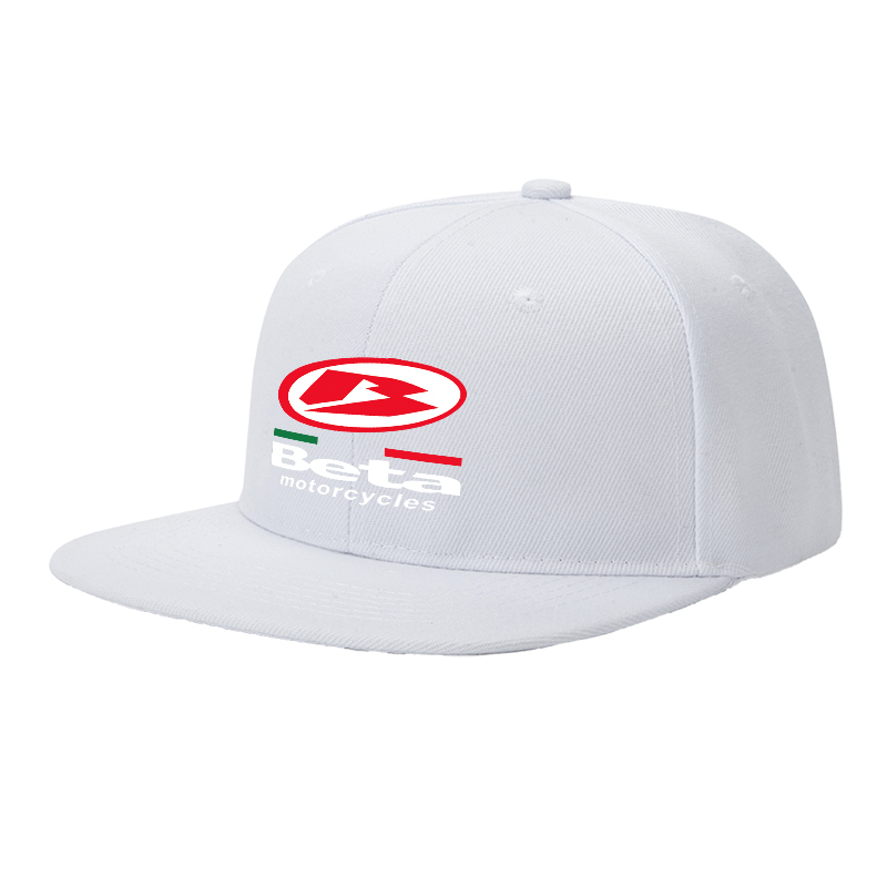 Flat Brim Baseball Cap Beta Motorcycles Logo Print Streetwear Underground Skate Style for Bike Riders and Urban Explorers