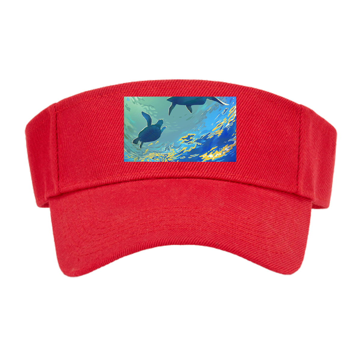 Sea Turtles Gliding Through Sunlit Waters -  Visor cap