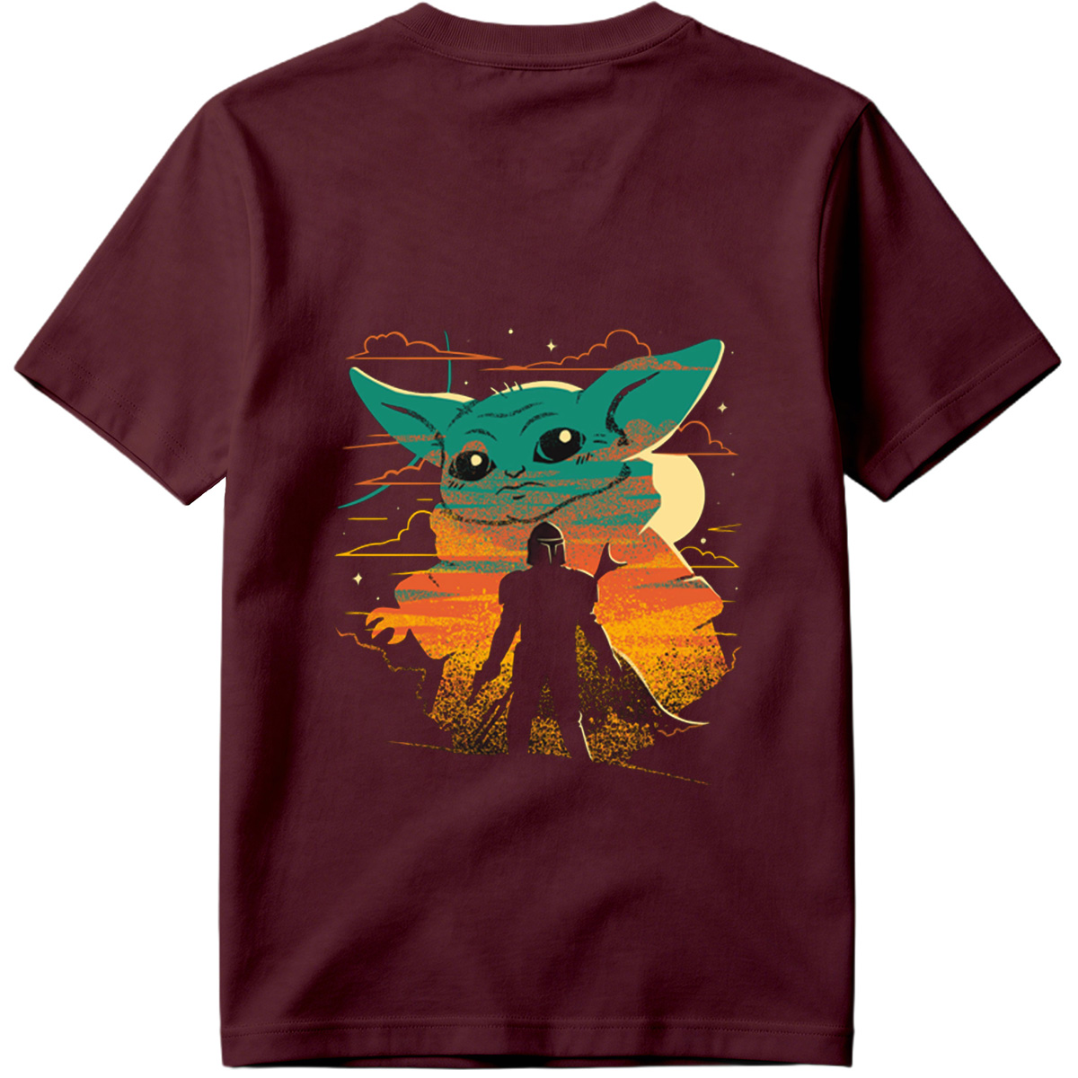 The Mandalorian and Grogu Sunset Silhouette - Tee