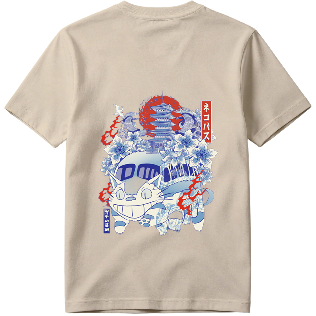 Neko Pass: Catbus and Japanese Landmarks - Tee