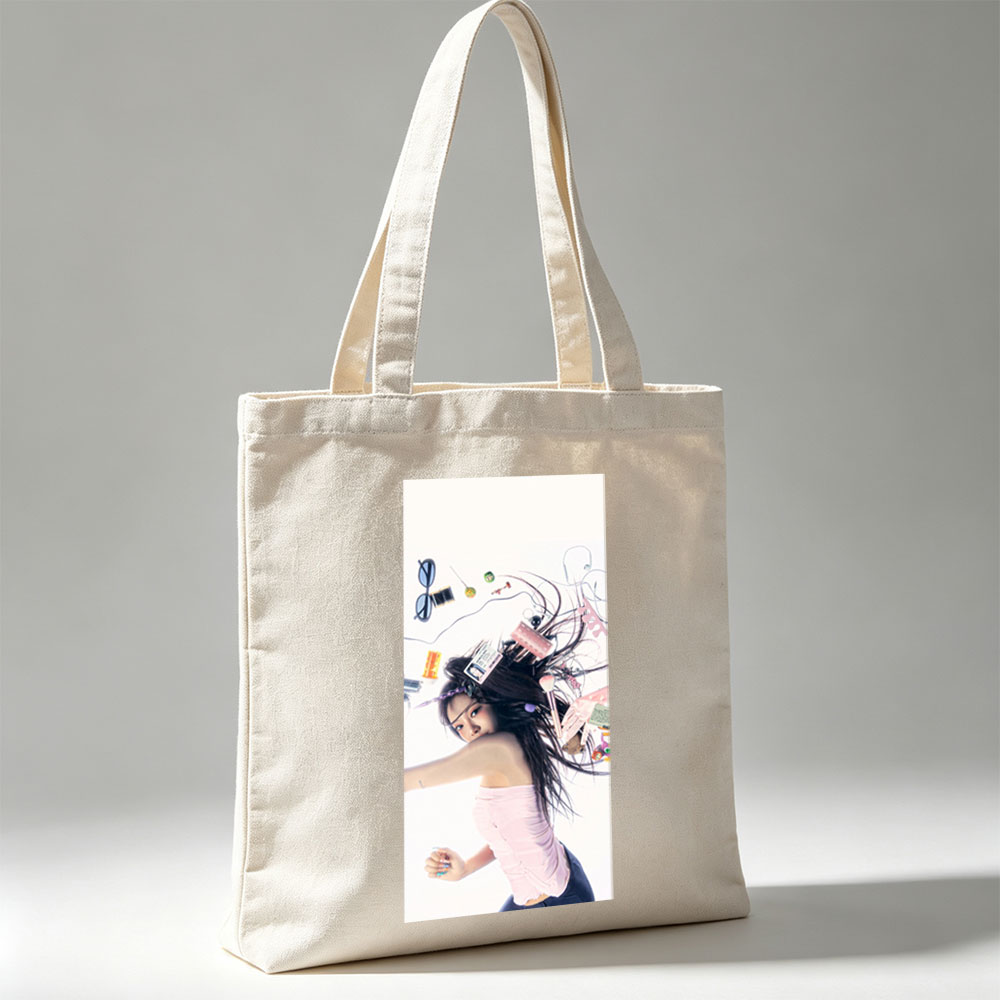 Lisa Blackpink Artistic Portrait with Hair Accessories and Makeup Tools - Canvas tote bags