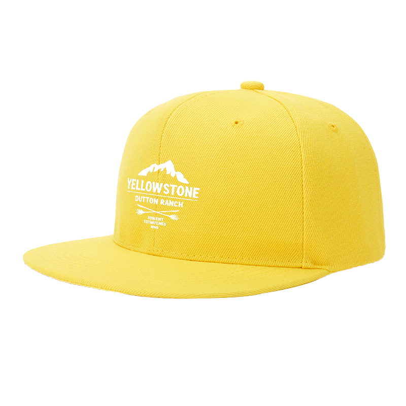 Flat Brim Baseball Cap Yellowstone Dutton Ranch Mountain Logo Streetwear Underground Skate Style for Basketball Court Skate Park Urban Outfit Skaters Rappers Streetwear Enthusiasts