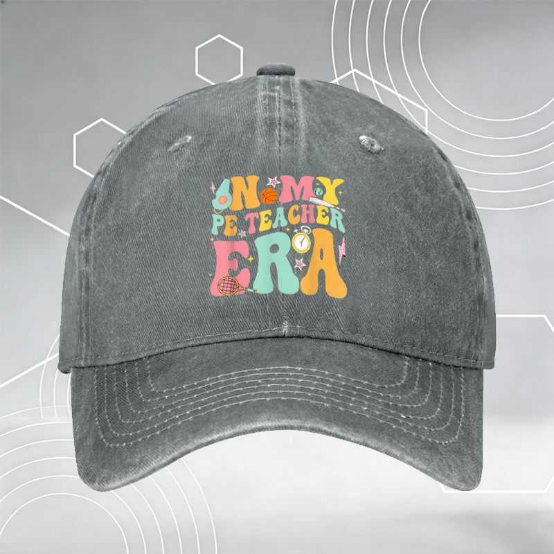 New Baseball Cap with Fish and Fishing Rod Print 