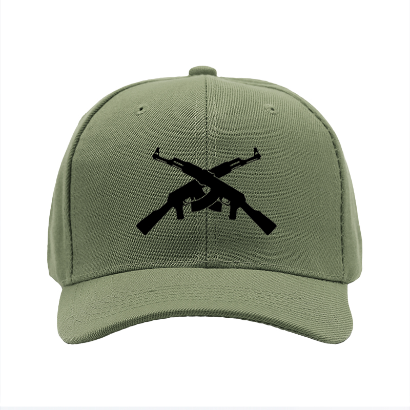 1pc New Baseball Cap with Crossed Guns Print and Bold Text Design Unisex Adjustable Hat for Outdoor Activities and Casual Wear Suitable for Adults Who Love Edgy Street Style and Fashion Statements