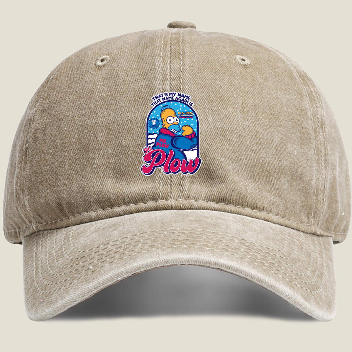 Homer Simpson Mr. Plow Springfield USA - Washed Denim - Baseball Cap
