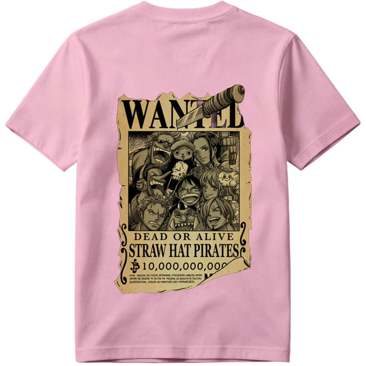 One Piece Straw Hat Pirates Wanted Poster - Tee
