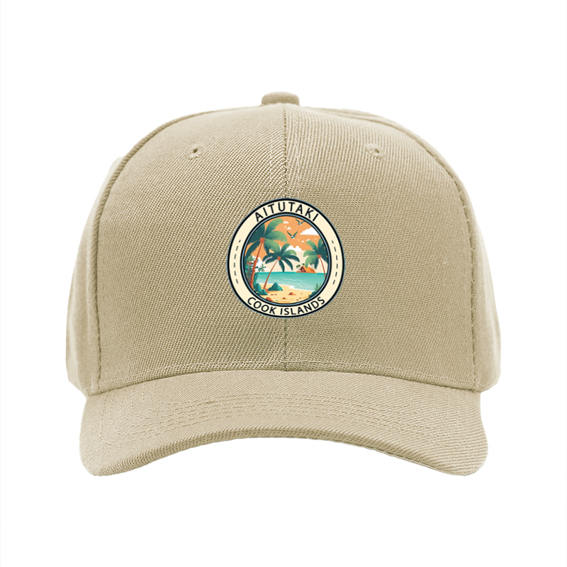 1pc New Baseball Cap with Aitutaki Cook Islands Tropical Beach Print Adjustable Unisex Hat for Outdoor Travel Vacation Sun Protection Adults Casual Wear