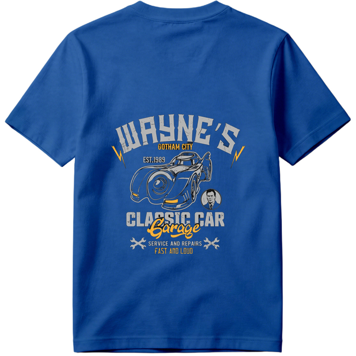 Wayne's Gotham City Classic Car Garage: Batman and Bruce Wayne - Tee