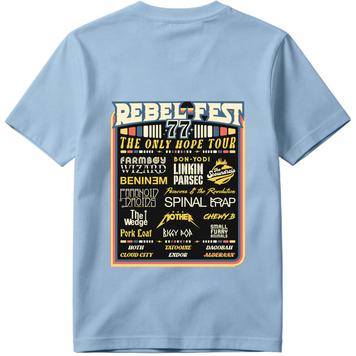 Rebel-Fest 77: The Only Hope Tour Featuring Star Wars Characters and Bands - Tee