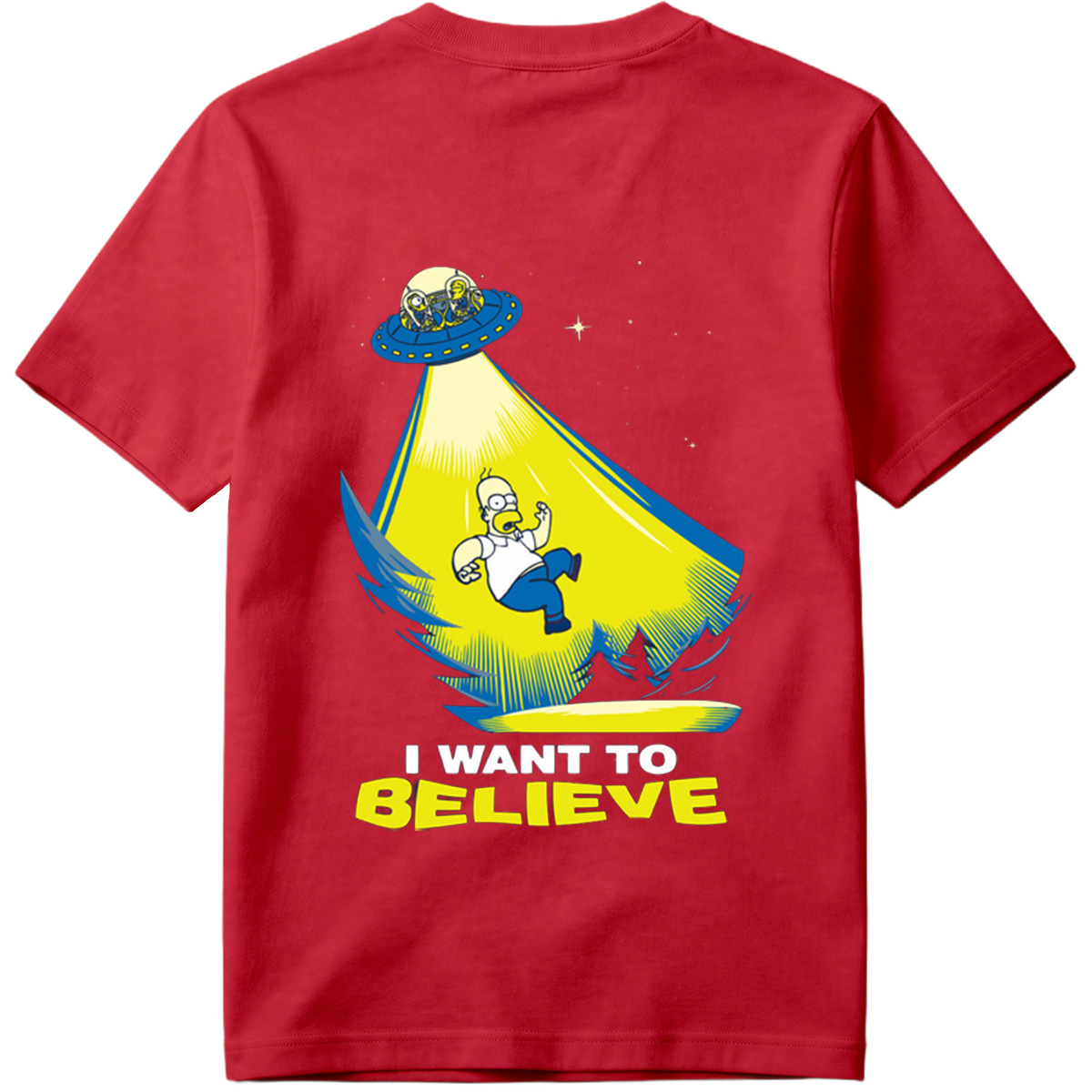 The Simpsons Homer Abduction I Want to Believe - Tee