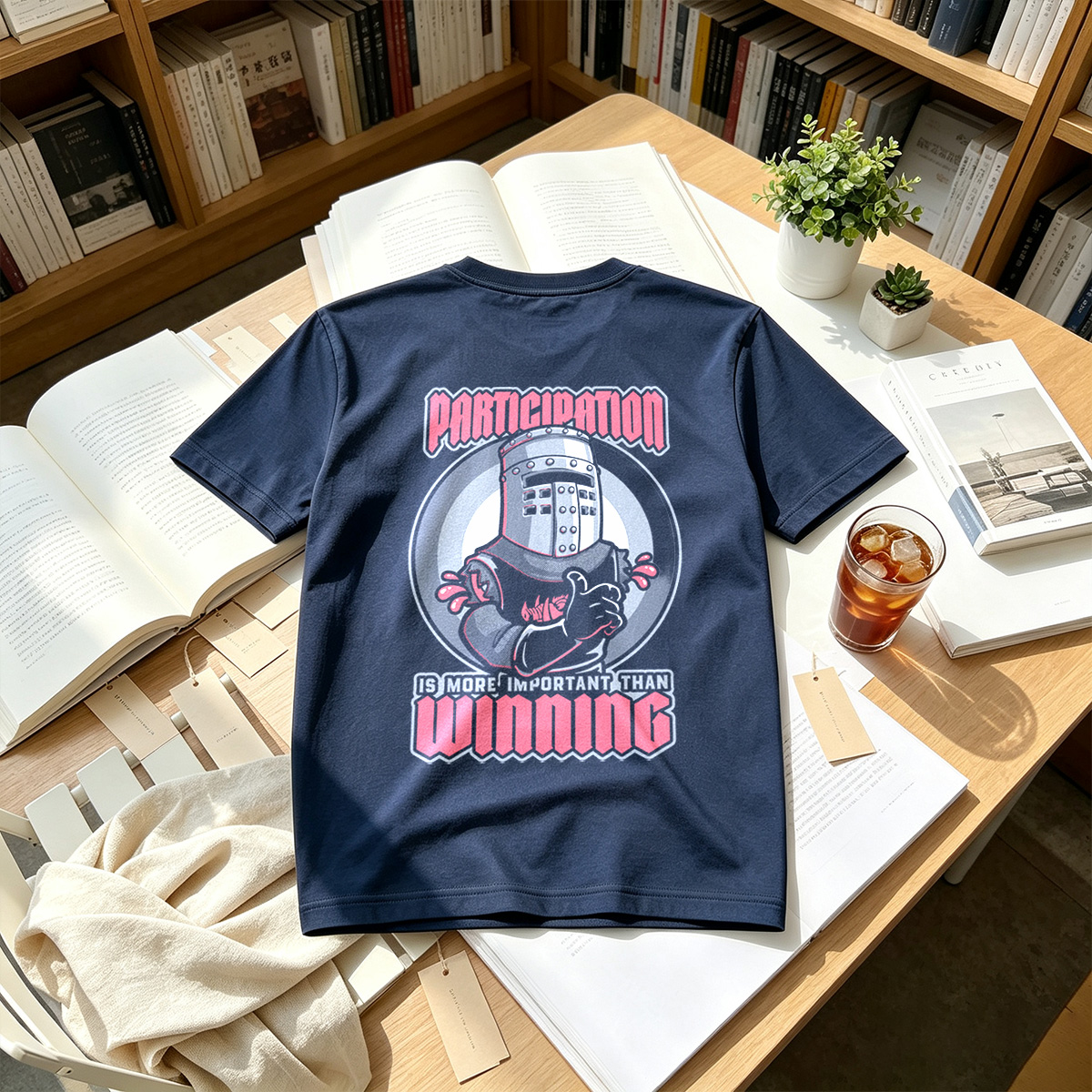 Participation is More Important Than Winning - Knight Mascot Design - Tee