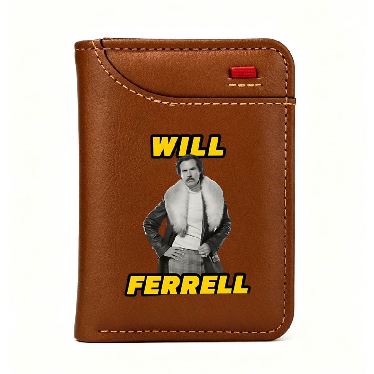 Will Ferrell as Ron Burgundy in Anchorman - Vertical Style Wallet