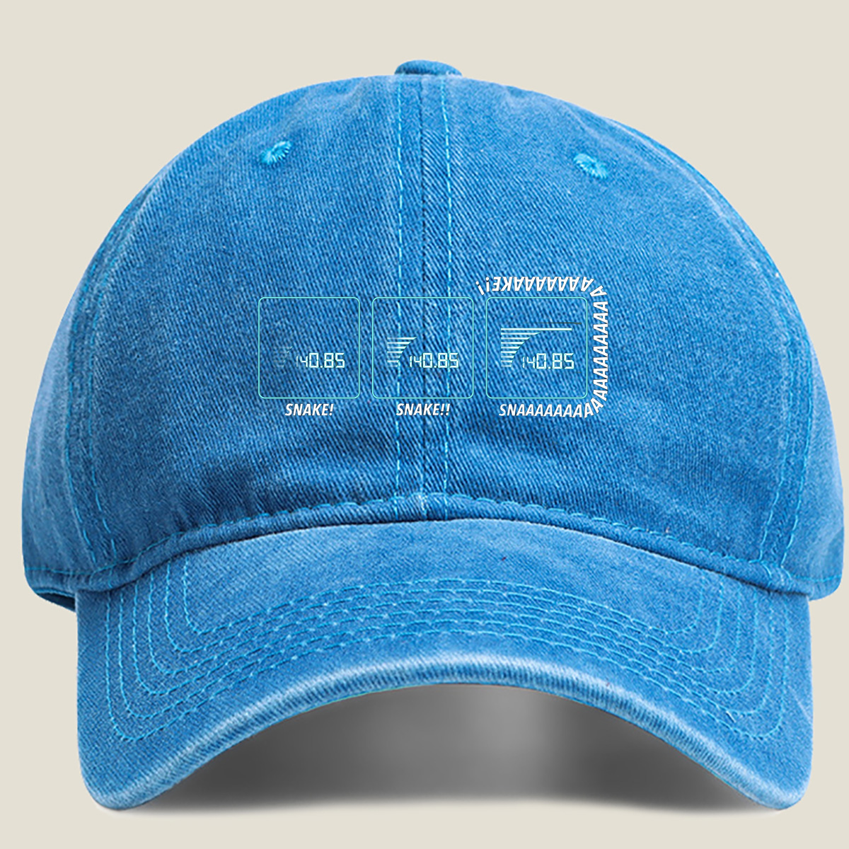 IP: Snake! Snake!! Snaaaaaaaake! - Washed Denim - Baseball Cap