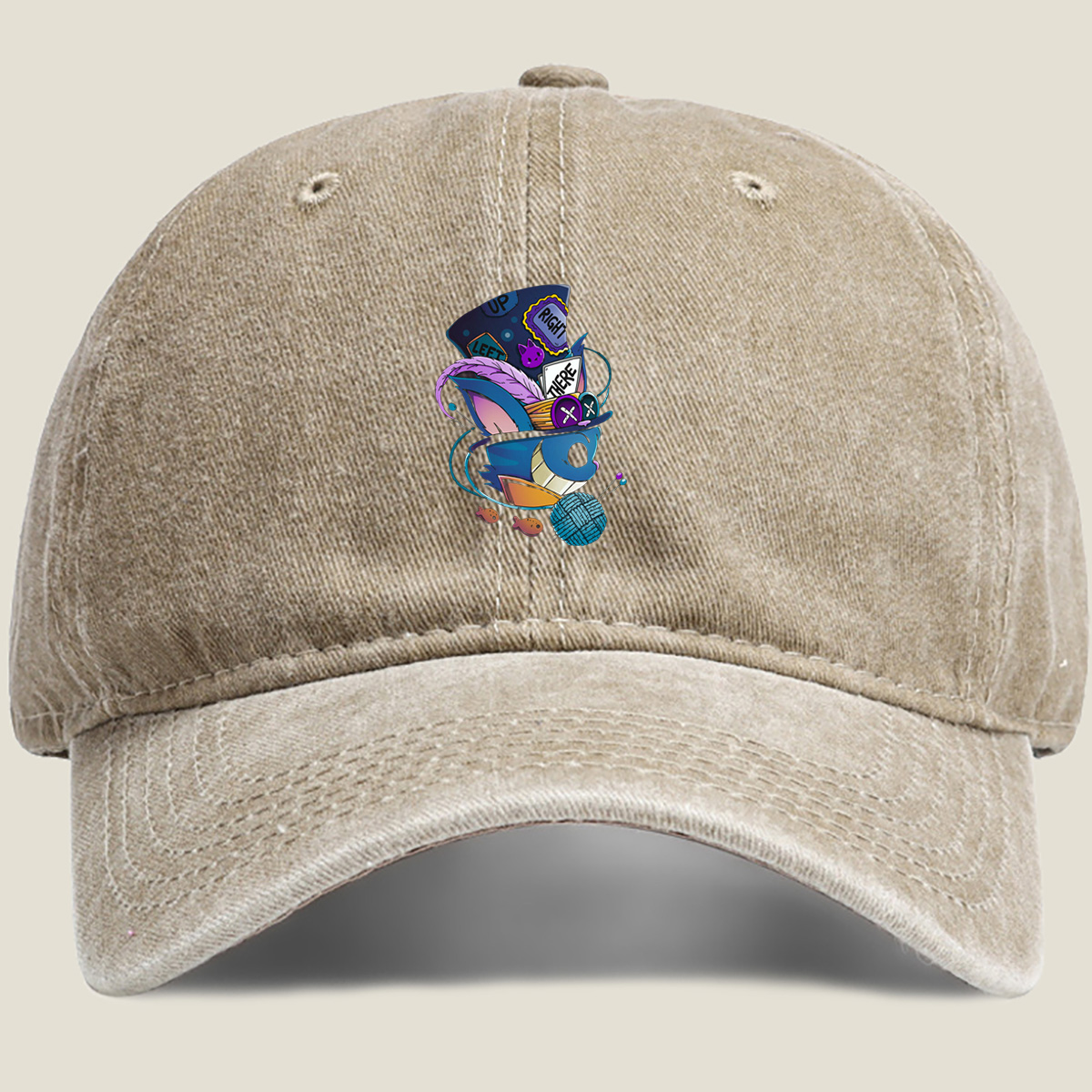 Sonic the Hedgehog: Knuckles and the Mad Hatter's Hat - Washed Denim - Baseball Cap