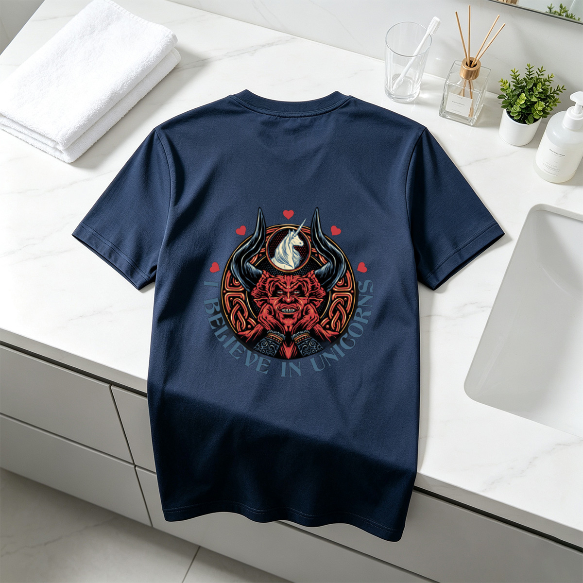 I Believe in Unicorns - Devil and Unicorn Design - Tee