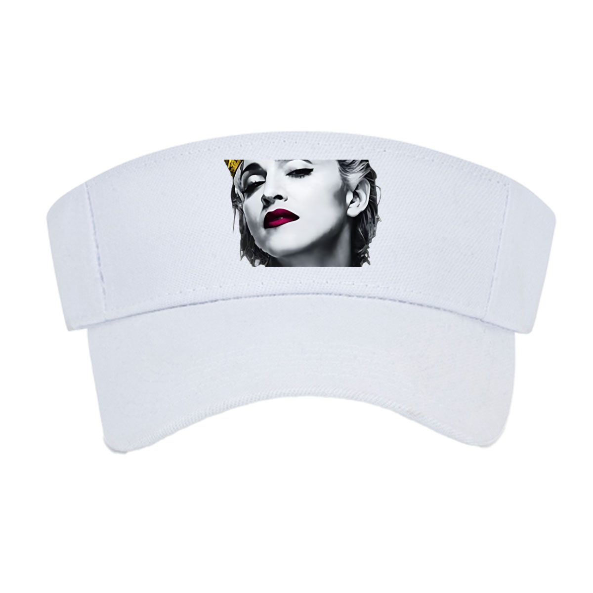 Madonna as Queen: Golden Crown and Regal Attire -  Visor cap