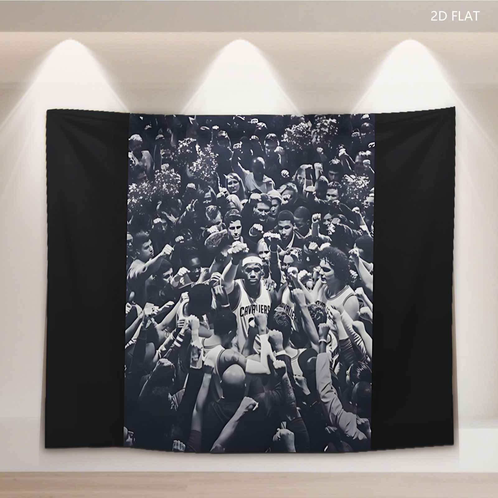 Cavaliers Player Celebrates with Fans in Crowd - Tapestry