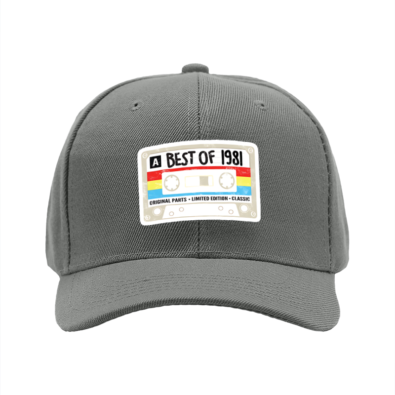 1pc New Baseball Cap with Cassette Tape Best of 1981 Print Unisex Adjustable Hat for Casual Streetwear Fashion Adults and Teens Outdoor Activities Retro Music Lover Style