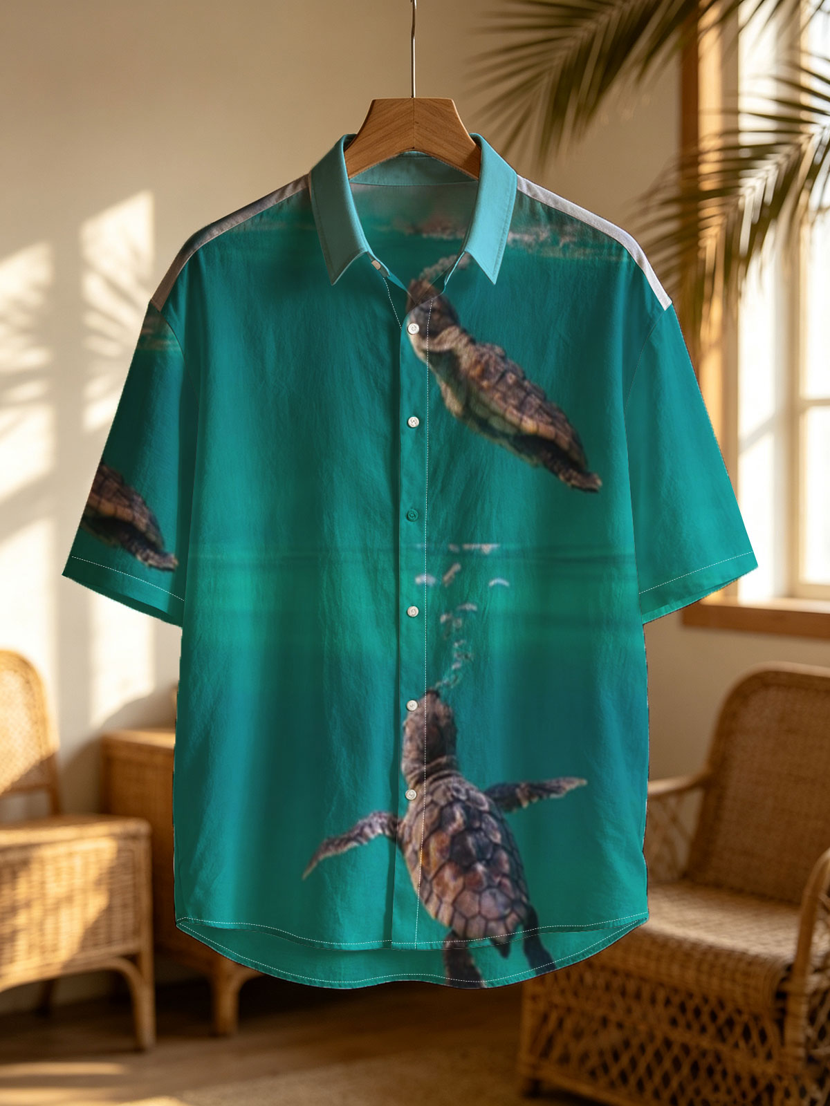 Sea turtles swimming above and below water surface -  Shirt
