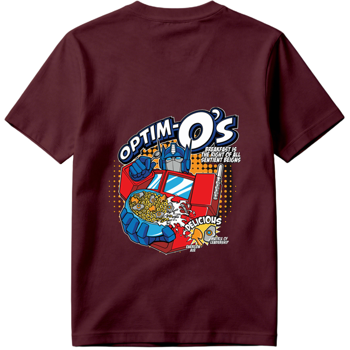 Optim-O's: Transformers Breakfast Cereal Featuring Optimus Prime - Tee