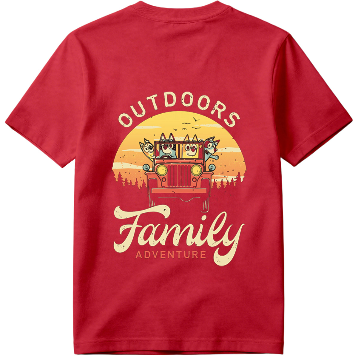 Bluey Family Outdoors Adventure - Tee