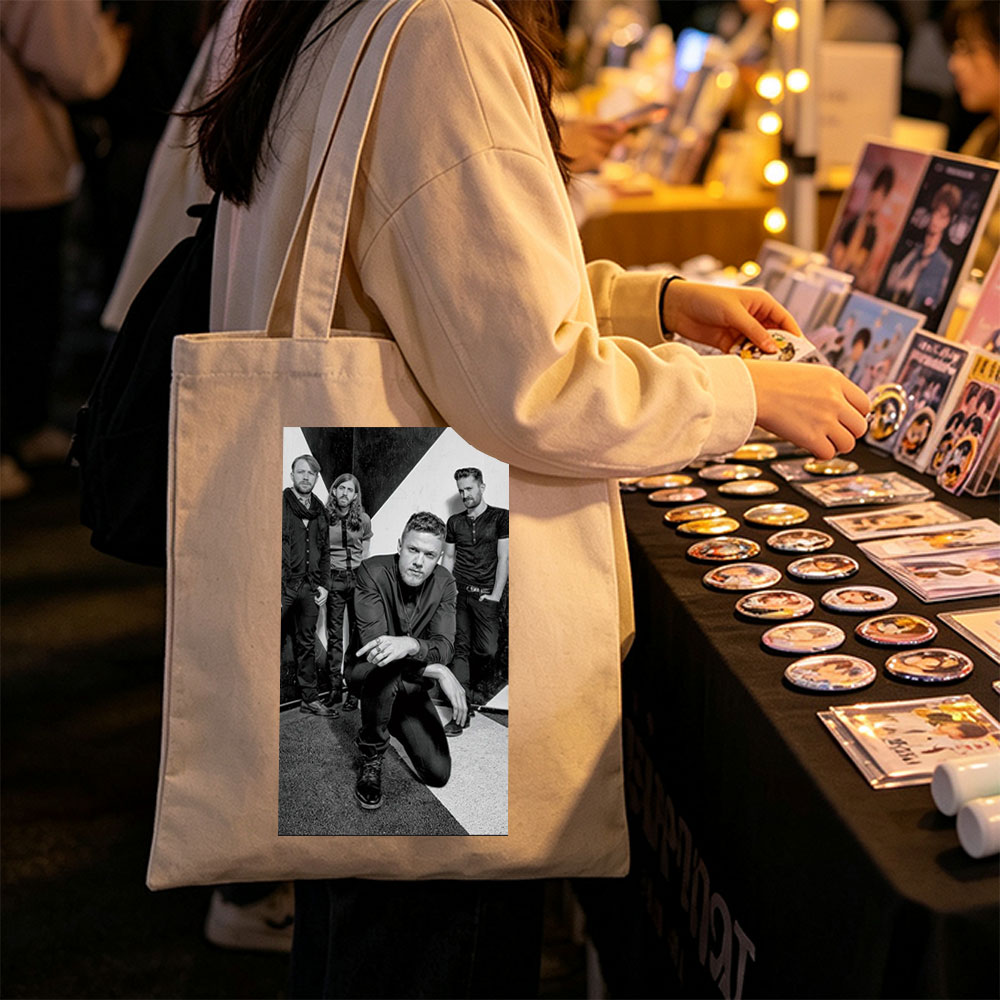 OneRepublic Band Members in a Stylish Black and White Group Photo - Canvas tote bags