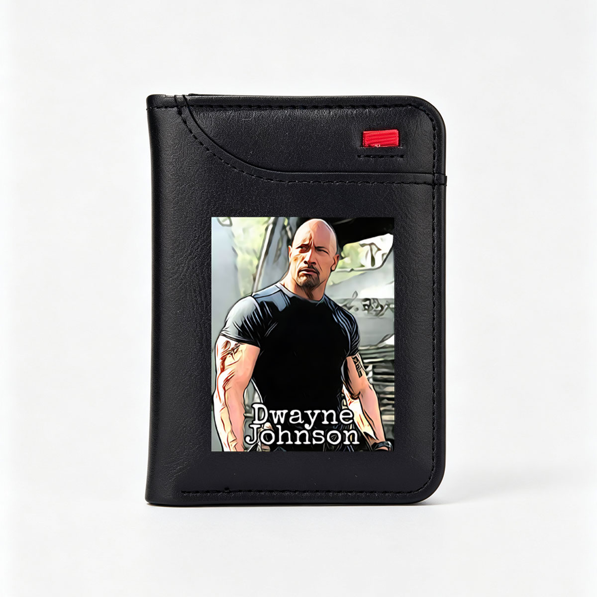 Dwayne Johnson in Action: The Rock's Intense Stance - Vertical Style Wallet