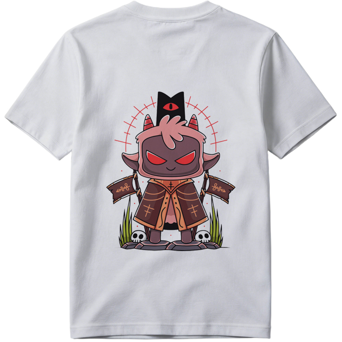 Demon King with Red Eyes and Horns - Tee