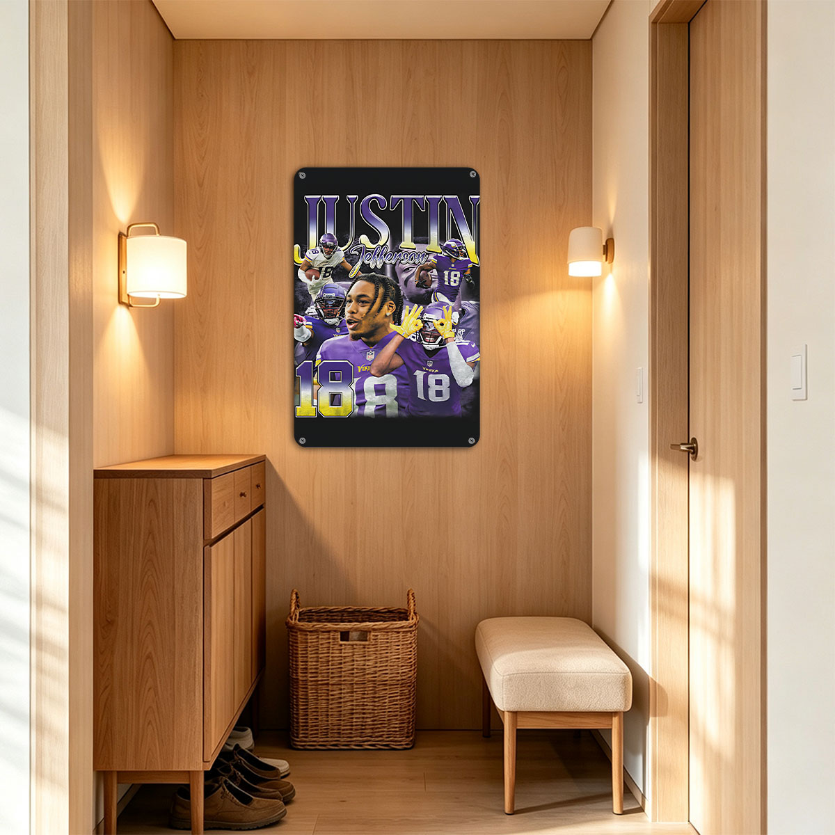Justin Jefferson Minnesota Vikings NFL Football Player #18 - painting