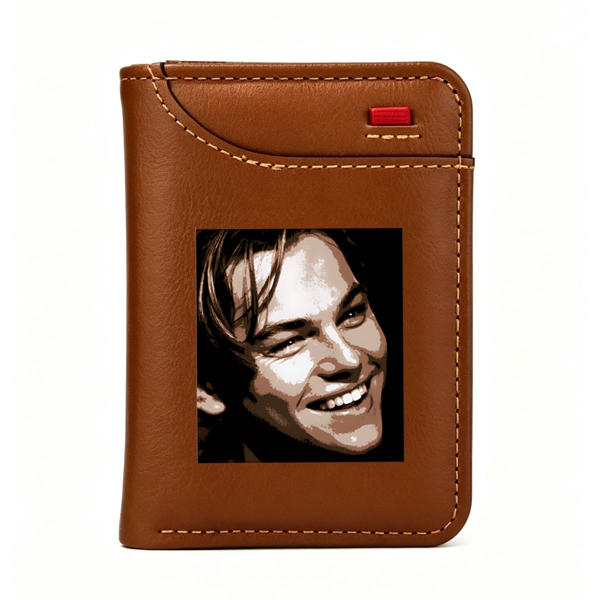 Leonardo DiCaprio Smiling Portrait - Vertical Style Wallet