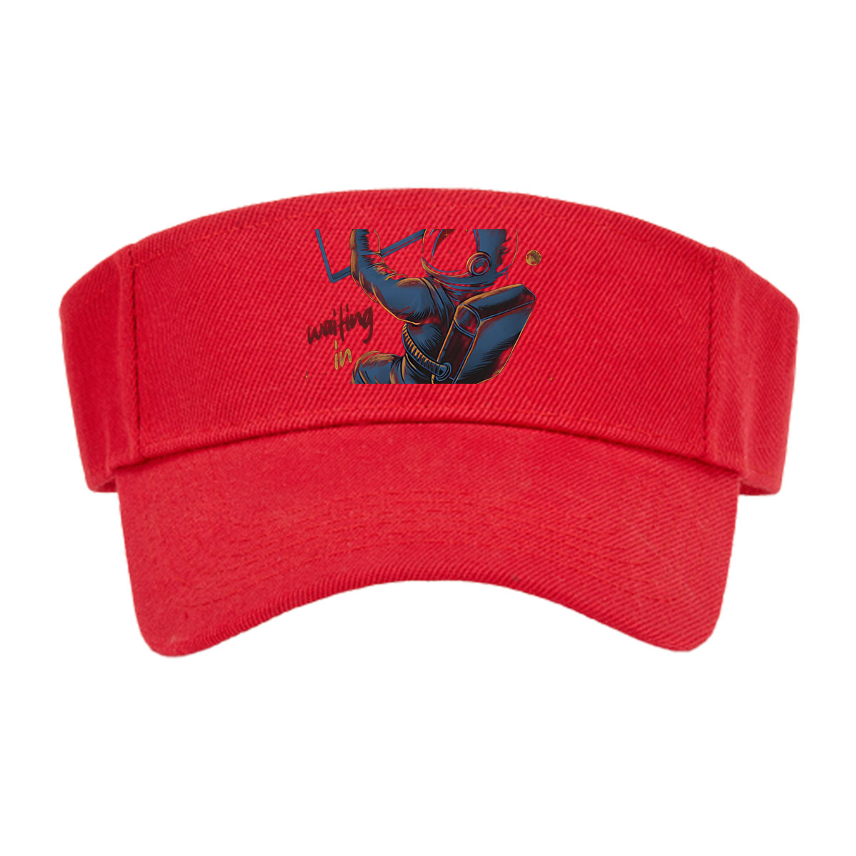 Starman in Space: Astronaut Reaching for Window, Cosmic Scene with Planets and Stars -  Visor cap
