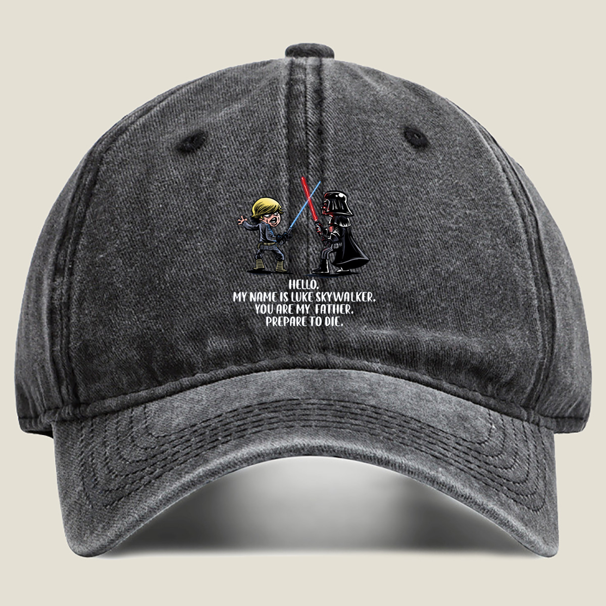 Star Wars: Luke Skywalker vs Darth Vader - Washed Denim - Baseball Cap