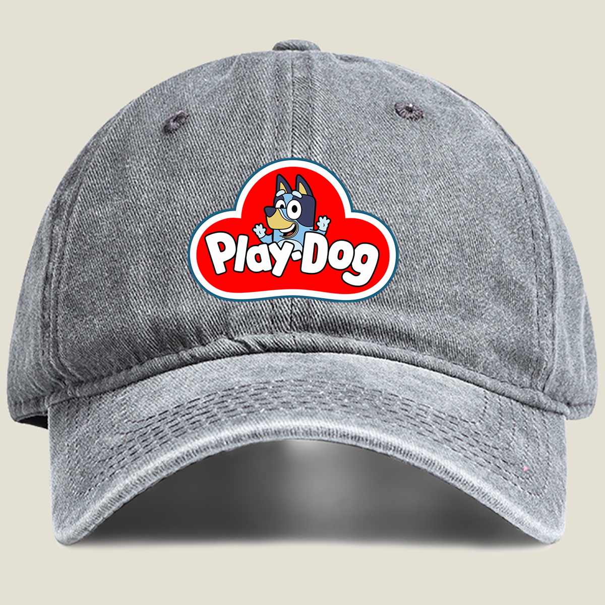 Play-Dog Blue Heeler - Washed Denim - Baseball Cap