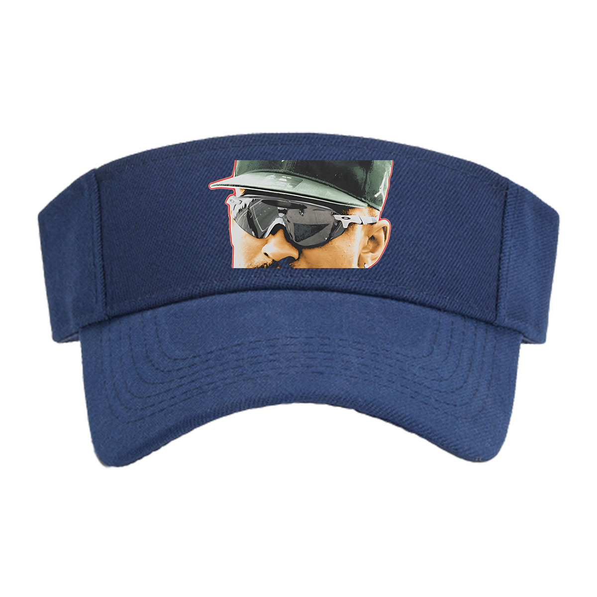 Derek Jeter in Green Cap and Sunglasses with Signature -  Visor cap