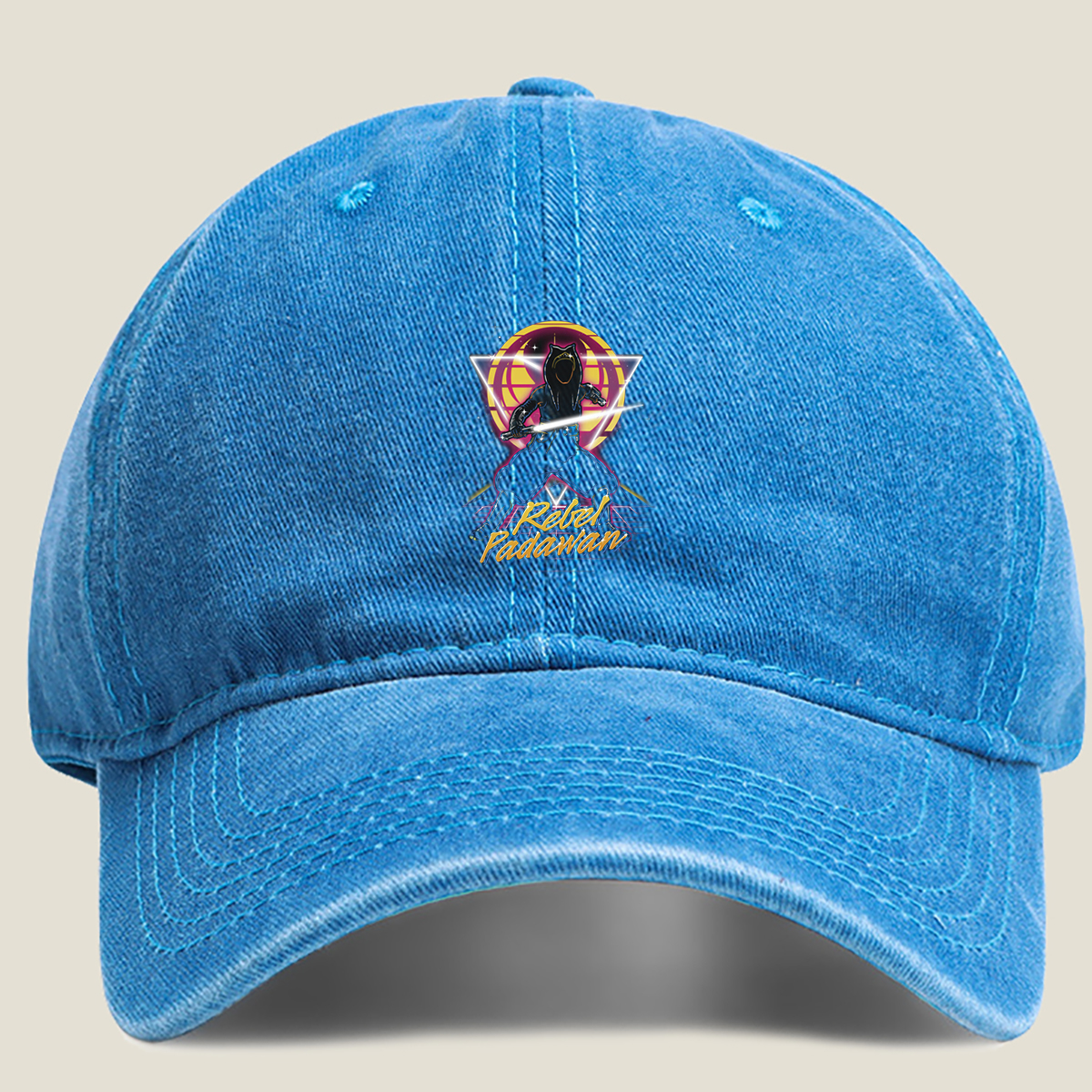 Rebel Padawan: Star Wars Inspired Warrior - Washed Denim - Baseball Cap