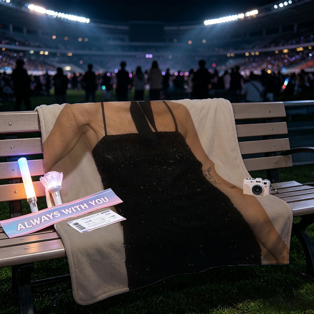 Ariana Grande in a Black Sparkle Dress with High Ponytail and Elegant Makeup - Blankets