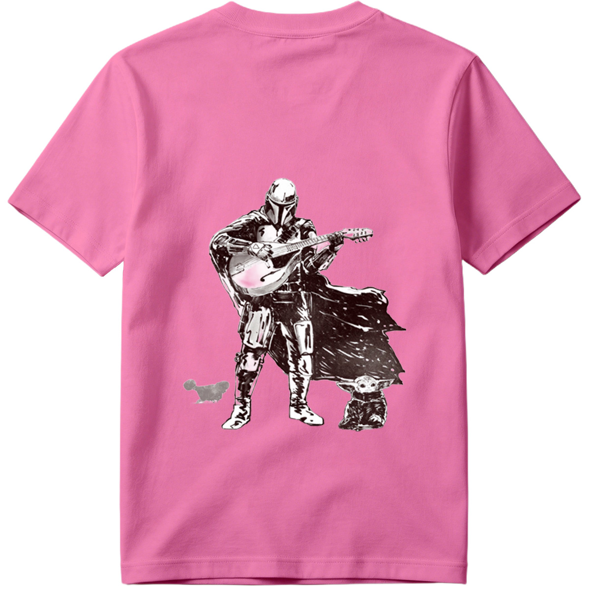 The Mandalorian Playing Mandolin with Grogu - Tee