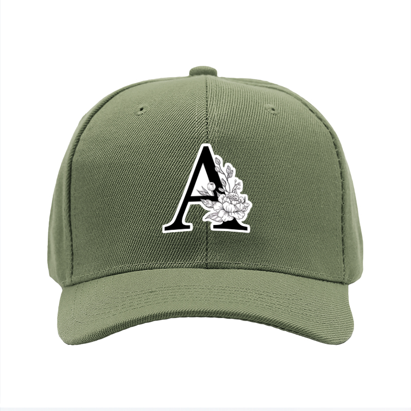1pc New Baseball Cap with Letter A Floral Print Unisex Adjustable Hat for Outdoor Activities and Casual Wear Adults and Teens