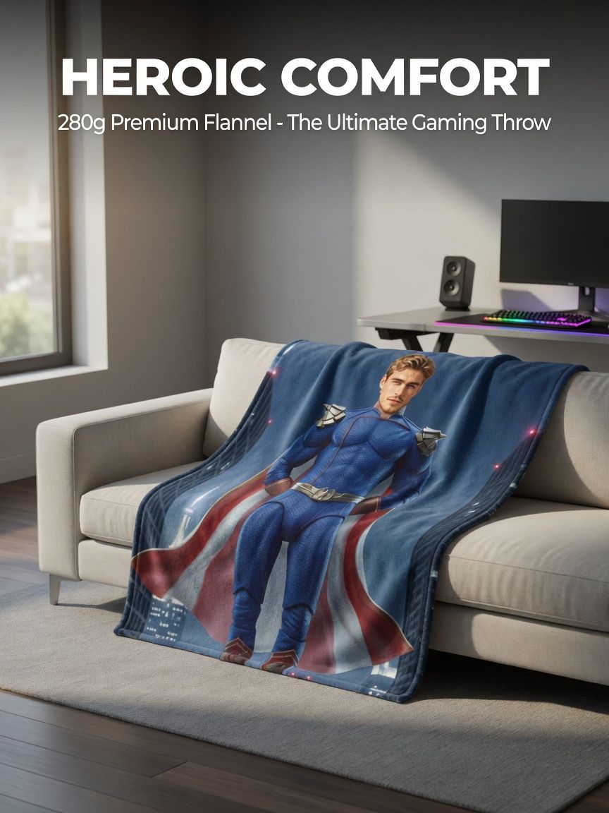 Custom Face Photo Blanket Personalized Superhero Flannel Throw Cozy Novelty Fleece Keepsake for Bed Sofa Gift