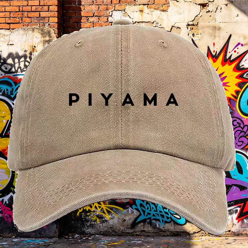 Men's Printed Washed Cotton Cap with 