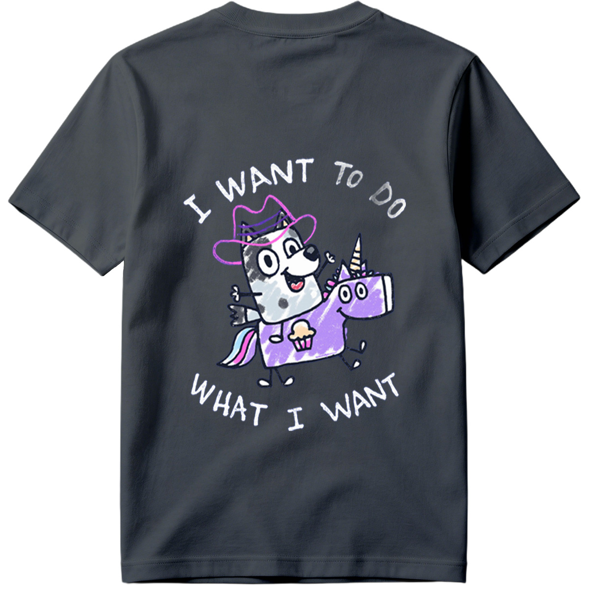 Bluey and the Unicorn: I Want to Do What I Want - Tee