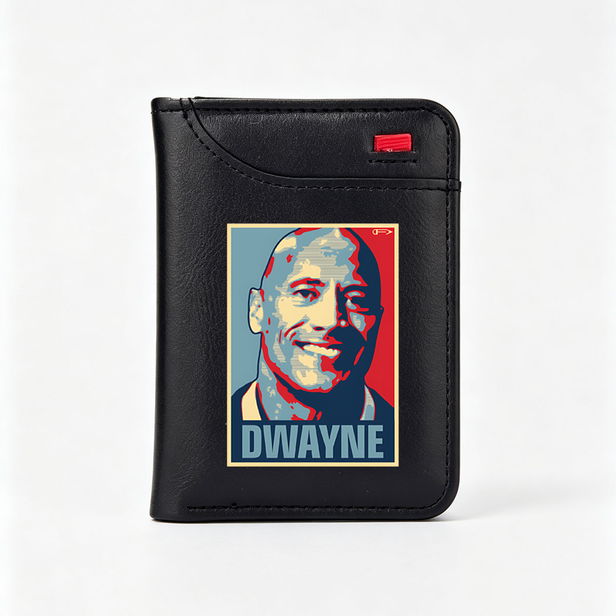 Dwayne Johnson Portrait in Pop Art Style - Vertical Style Wallet