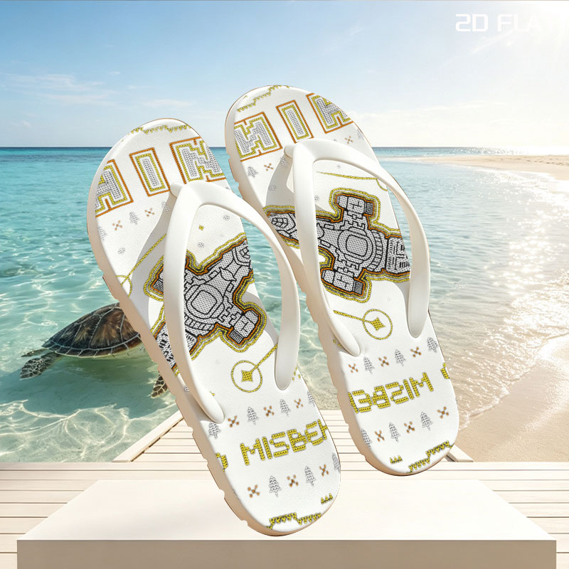 Shiny: Aim to Misbehave - X-Wing Starfighter Holiday Design -  flip-flops