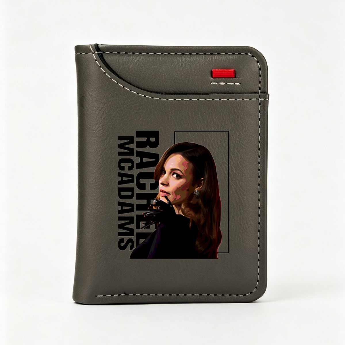 Rachael McAdams in a dramatic pose with bold makeup and elegant attire - Vertical Style Wallet