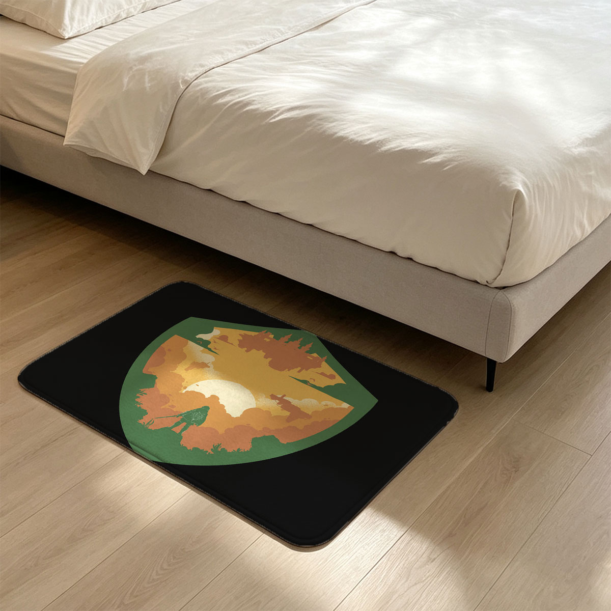 Link in Hyrule at Sunset - Flannel floor mat