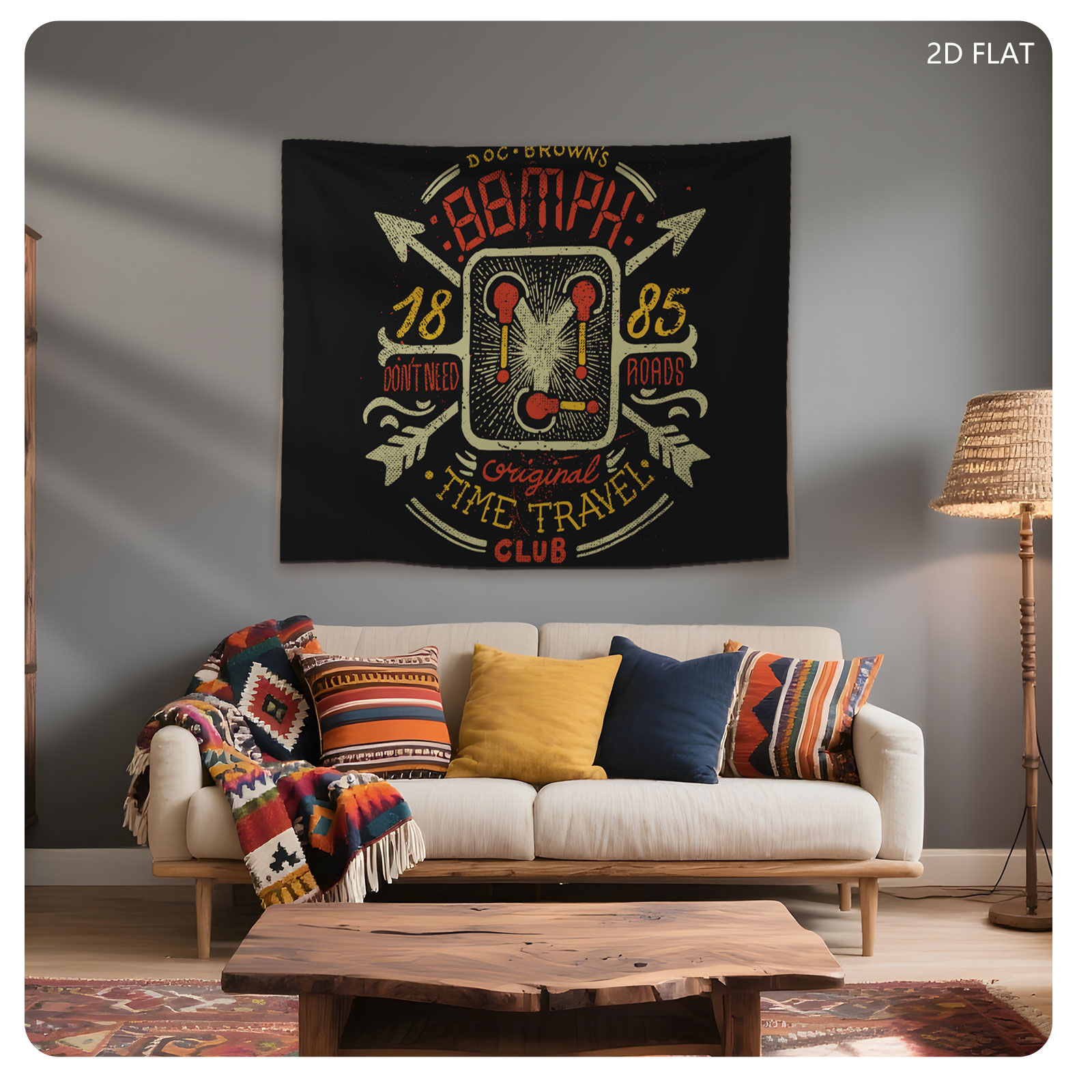 Doc Brown's 88 MPH Time Travel Club: Original 1985 Road Trip - Tapestry
