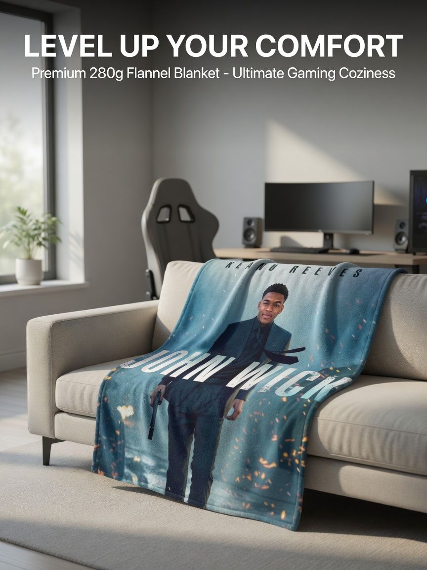 Custom Face Photo Blanket Personalized Action Poster Flannel Fleece Throw Skin-Friendly Keepsake Gift