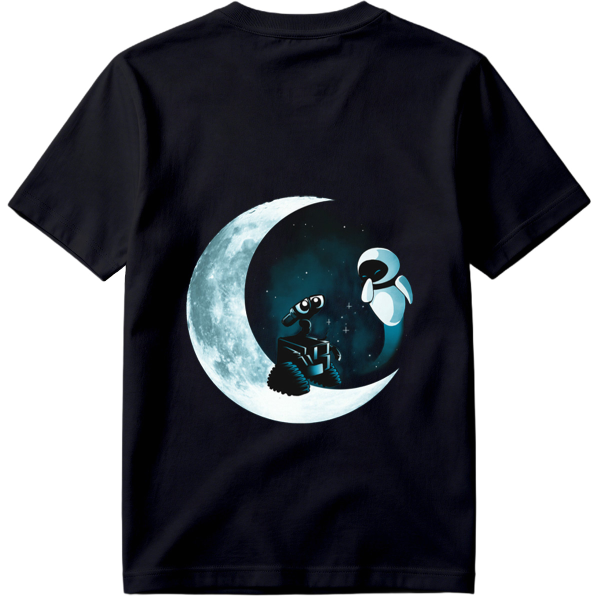 WALL-E and EVE on the Moon - Tee